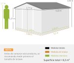 Outsunny Cobertizo de Jardín 277x322x192 cm – Image 4