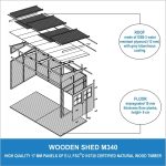 Timbela Cobertizo de madera – h243x216x416 cm/8 m2 - Afbeelding 3