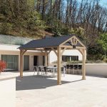 Gardiun Pérgola de Jardín Fénix 12 m2 300x401x282 cm Madera Laminada | Postes de 14x14 cm | Cubierta de Acero | Fijación Incluida - Image 4