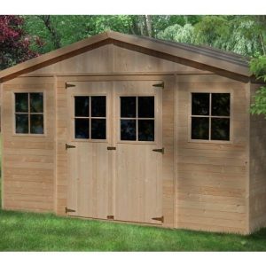 Cobertizo de madera para jardín - A246x418x420cm/16m2 - TIMBELA M330+M330G