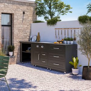 Memphis - Cocina exterior modular de 3 piezas con estufa de gas – Bild 4