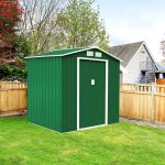 Cobertizo con techo a dos aguas - acero, cimentación incluida, 214 x 130 x 185 cm - Image 3