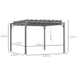 Pérgola Outsunny 290x295x213 cm – Bild 3