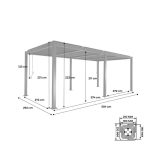 Pérgola bioclimática de aluminio y acero con lamas orientables 6x3m - Image 4