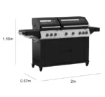 Barbacoa de gas natural Upsilon de 6 quemadores y 28,2 kW de potencia – Bild 7