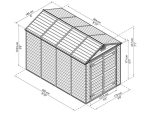 Caseta de jardín de policarbonato SkyLight, Palram/Canopia, 1,85x3,04x2,17m, 5,62m², Gris - Afbeelding 2